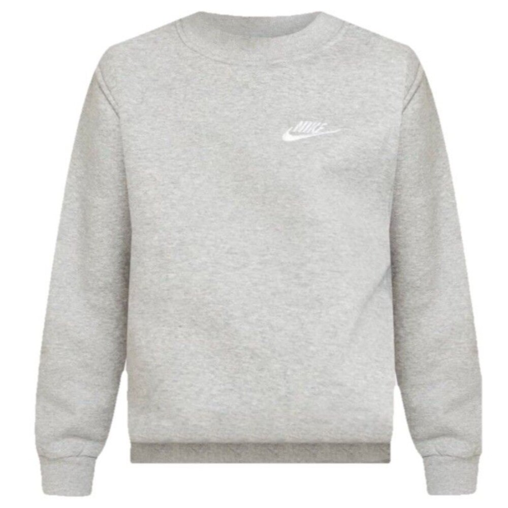 Nike Women’s Sweatshirt  Top  Fleece Crewneck Long Sleeve Cotton Gray Sz XS